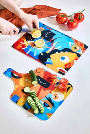 Hermia Mind2 Juego de tablas de cortar de vidrio templado, 2 piezas